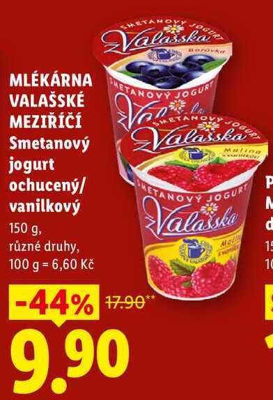 MLÉKÁRNA VALAŠSKÉ MEZIŘÍČÍ Smetanový jogurt ochucený/ vanilkový, 150 g