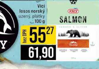 Vici losos norský uzeny, plátky 100 g