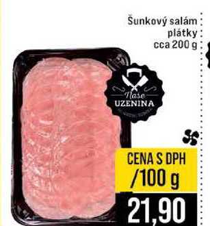 Sunkový salám plátky cca 200 g 100g