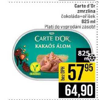 Carte d'Or zmrzlina čokoláda+oříšek 825 ml 