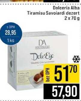 Dolceria Alba Tiramisu Savoiardi dezert 2x 70 g 