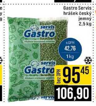 Gastro Servis hrášek český jemný 2,5 kg 