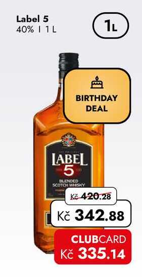 Label 5 40% 1 L