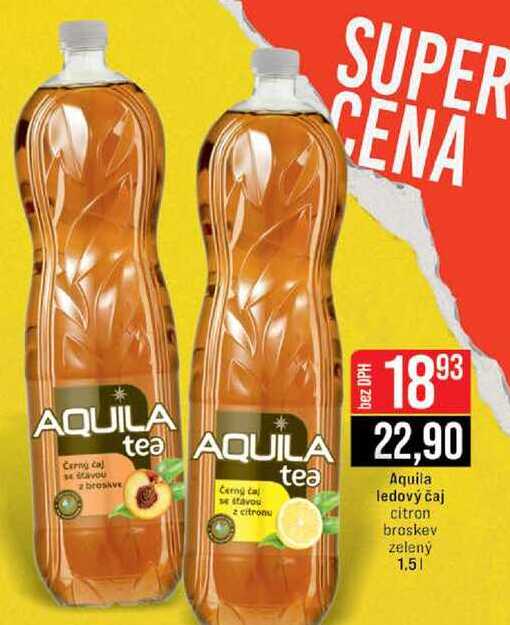 Aquila ledový čaj citron broskev zelený 1.5l 
