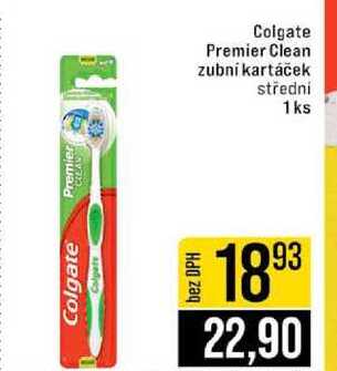 Colgate Premier Clean zubní kartáček střední 1ks 