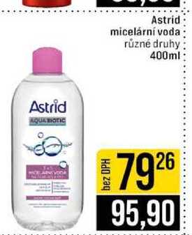 Astrid micelární voda různé druhy 400ml JIP