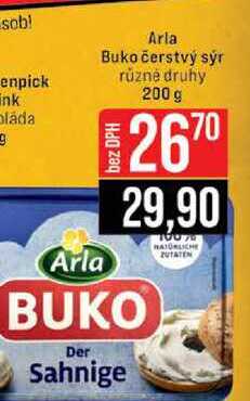 Arla Buko čerstvý sýr různé druhy 200 g