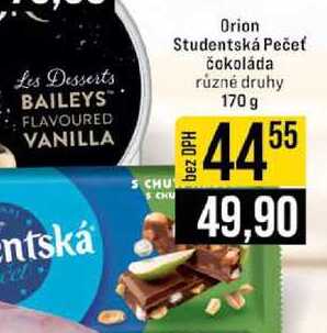 Orion Studentská Pečeť čokoláda různé druhy 170 g 