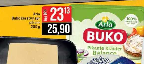 Arla Buko čerstvý sýr pikant 200 g 