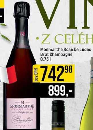 Monmarthe Rose De Ludes Brut Champagne 0.75l