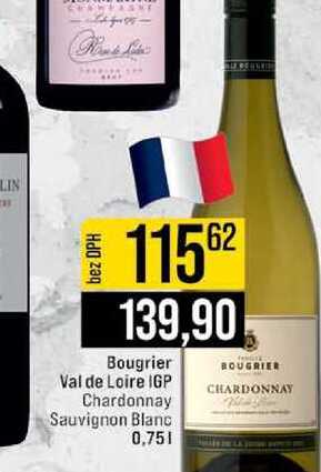 Bougrier Val de Loire IGP Chardonnay Sauvignon Blanc 0,75l