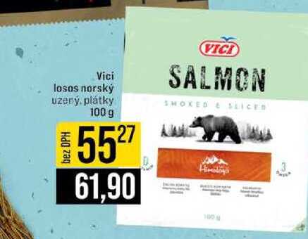 Vici losos norský uzený plátky 100 g