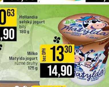 Milko Matylda jogurt různé druhy 125 g