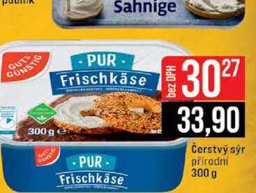 Čerstvý sýr prirodní 300 g 