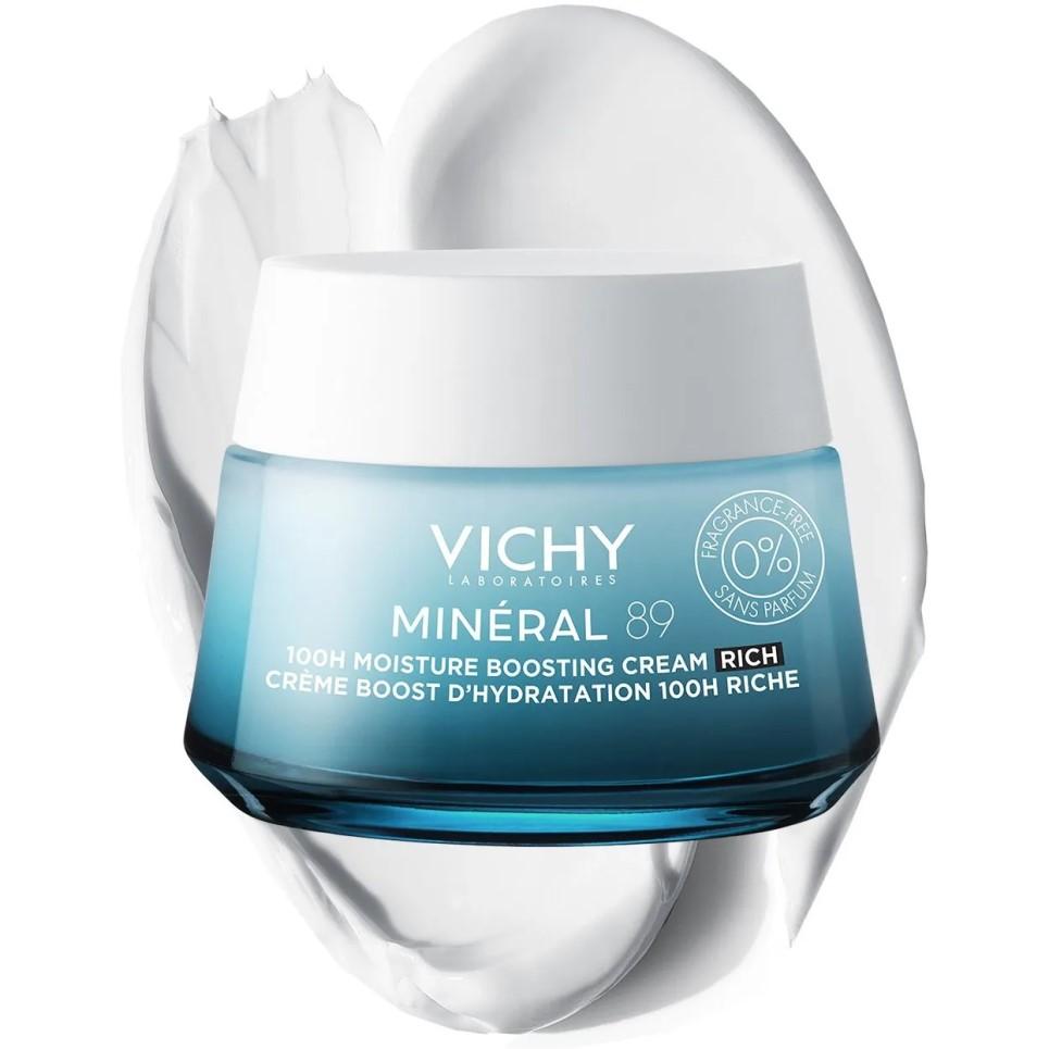 Vichy Minéral 89 100h hydratační krém rich bez parfemace 50 ml Lékárna LEMON