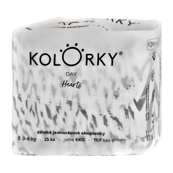 Kolorky Day EKO plenky - Srdce - vel. S (3-6 kg) Košík.cz