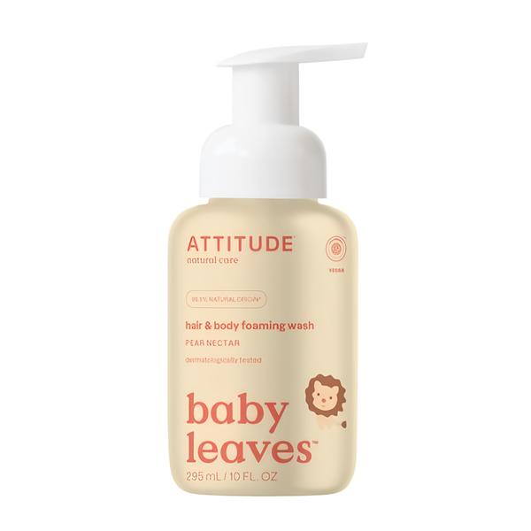 Attitude Baby leaves Dětská mycí pěna (2 v 1) s vůní hruškové šťávy