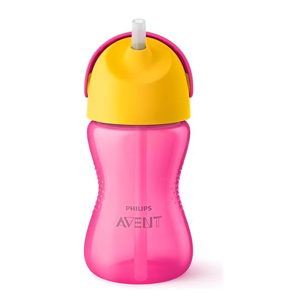Philips Avent Hrneček s ohebným brčkem 300 ml, růžový