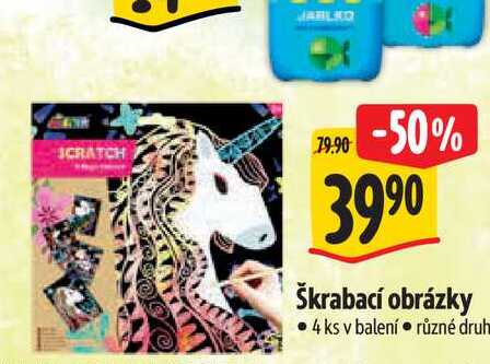 Škrabací obrázky 4 ks v balení