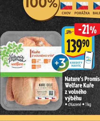Nature's Promise  Welfare Kuře z volného výběhu  1 kg