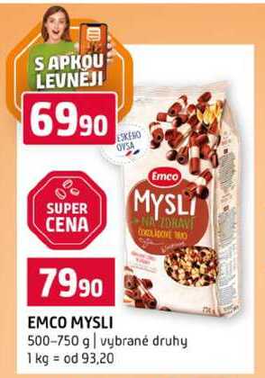EMCO MYSLI 500-750 g vybrané druhy