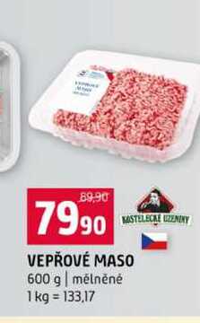 VEPŘOVÉ MASO 600 g mélněné