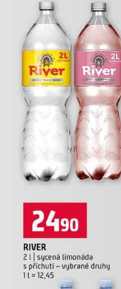 RIVER 2l sycené limonáda s příchutí vybrané druhy 