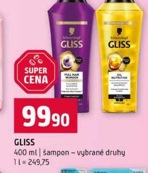 GLISS 400 ml šampon vybrané druhy Terno