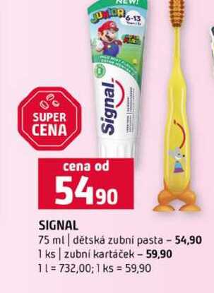 SIGNAL 75 ml dětská zubni pasta 1 ks zubní kartáček Terno