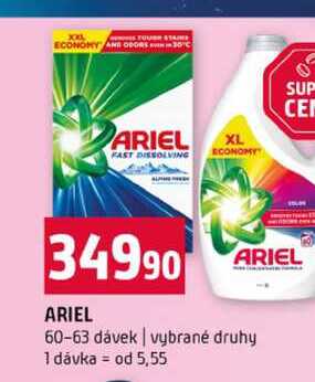 ARIEL 60-63 dávek vybrané druhy Terno