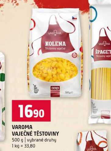 VAROMA VAJEČNÉ TĚSTOVINY 500 g vybrané druhy