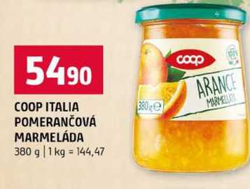 COOP ITALIA POMERANČOVÁ MARMELADA 380 g