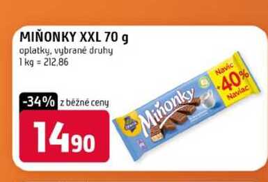 Opavia Miňonky 70g, vybrané druhy