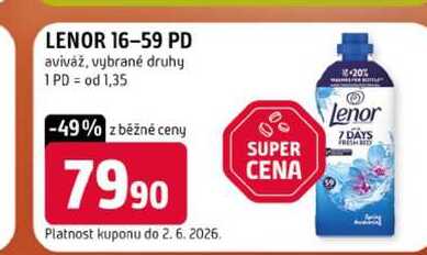 LENOR 16-59 PD aviváž, vybrané druhy Terno