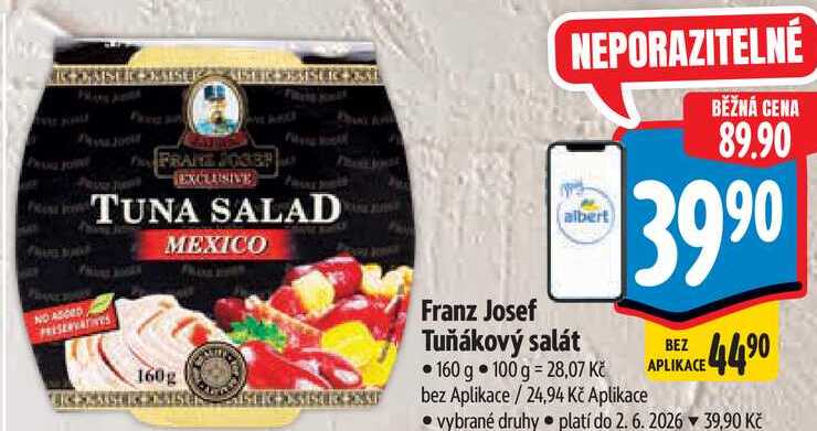  Franz Josef Tuňákový salát 160 g 