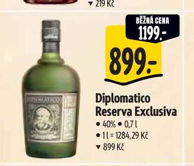 Diplomatico Reserva Exclusiva 40% 0,7 l