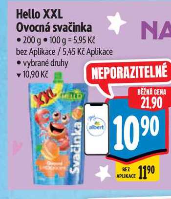 Hello XXL Ovocná svačinka 200 g Albert