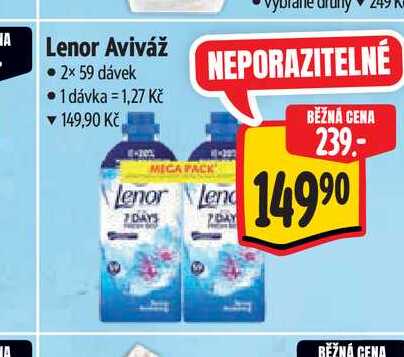 Lenor Aviváž  2x 59 dávek Albert