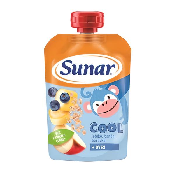 Sunar Cool ovocná kapsička borůvka, banán, ovesné vločky 12m+ Košík.cz