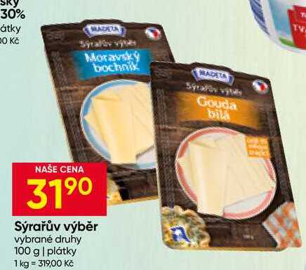 Madeta Sýrařův výběr vybrané druhy 100 g