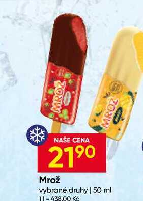 Prima Mrož 50ml, vybrané druhy