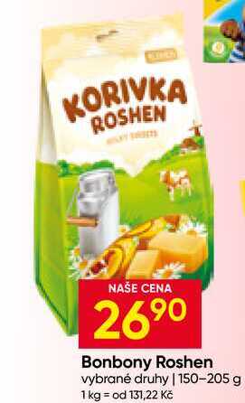 Bonbony Roshen vybrané druhy 150-205 g