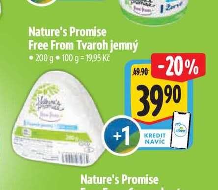 Nature's Promise Free From Tvaroh jemný 200 g