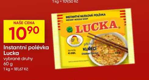 Instantní polévka Lucka vybrané druhy 60 g