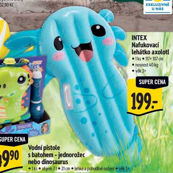 INTEX Nafukovací lehátko axolotl