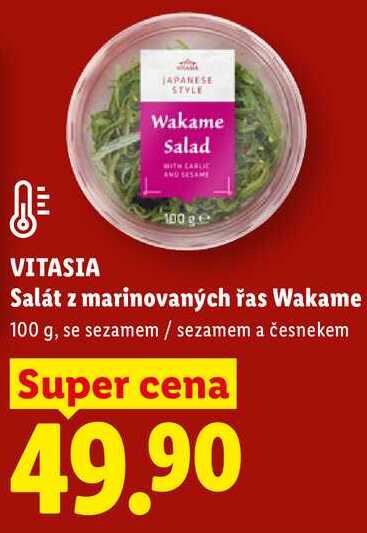 VITASIA Salát z marinovaných řas Wakame, 100 g