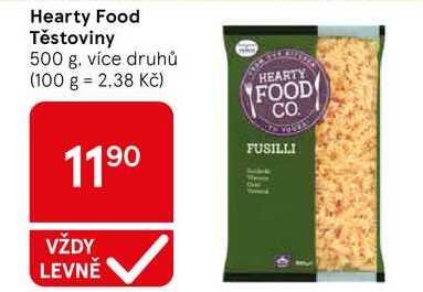 Hearty Food Těstoviny, 500 g, více druhů
