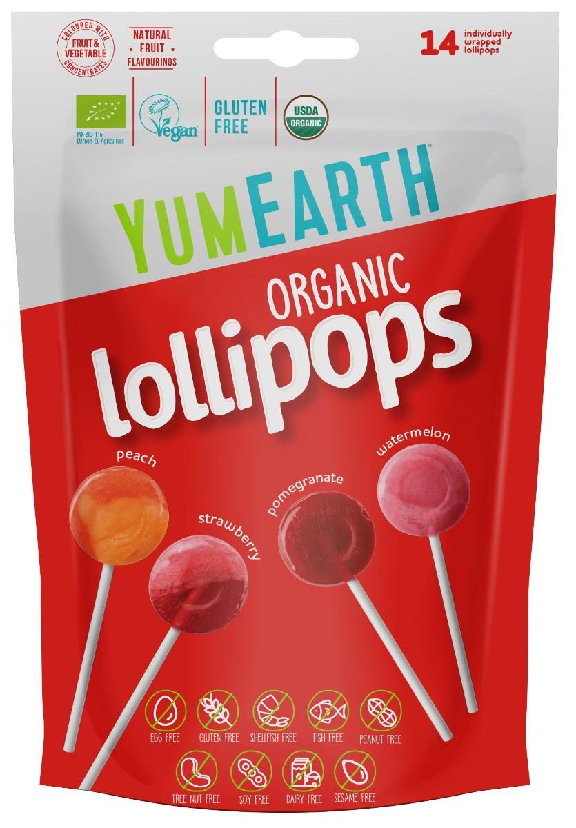YumEarth BIO Ovocná lízátka s příchutí, 87 g