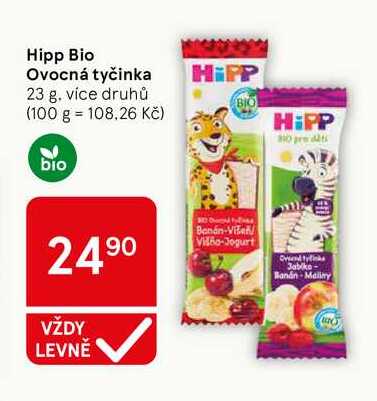 Hipp Bio Ovocná tyčinka, 23 g Tesco