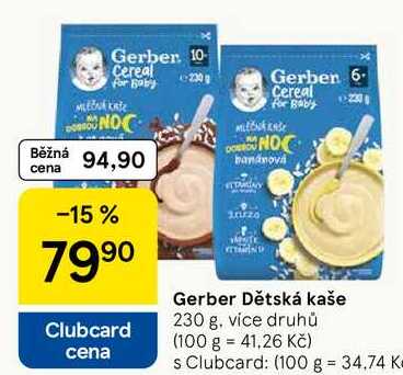 Gerber Dětská kaše, 230 g Tesco